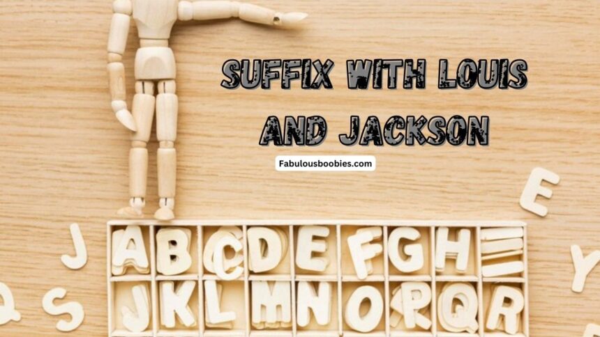 How to Make the Most of Your suffix with louis and jackson